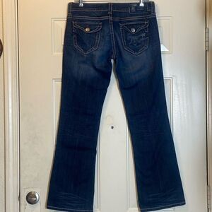 MEK Denim Tacoma Low Rise Slim Fit Stretch Bootcut Leg Long Jeans Women Sz 30x32